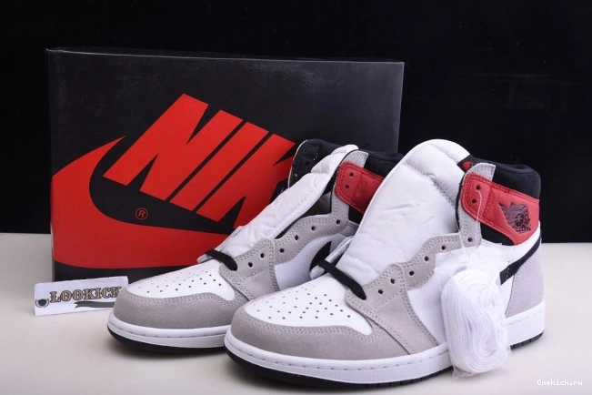 One Kick Smoke Light High 1 Jordan Grey 555088-126 OG Air 0727